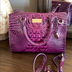 Maybe used once? New/like new plum Brahmin bag